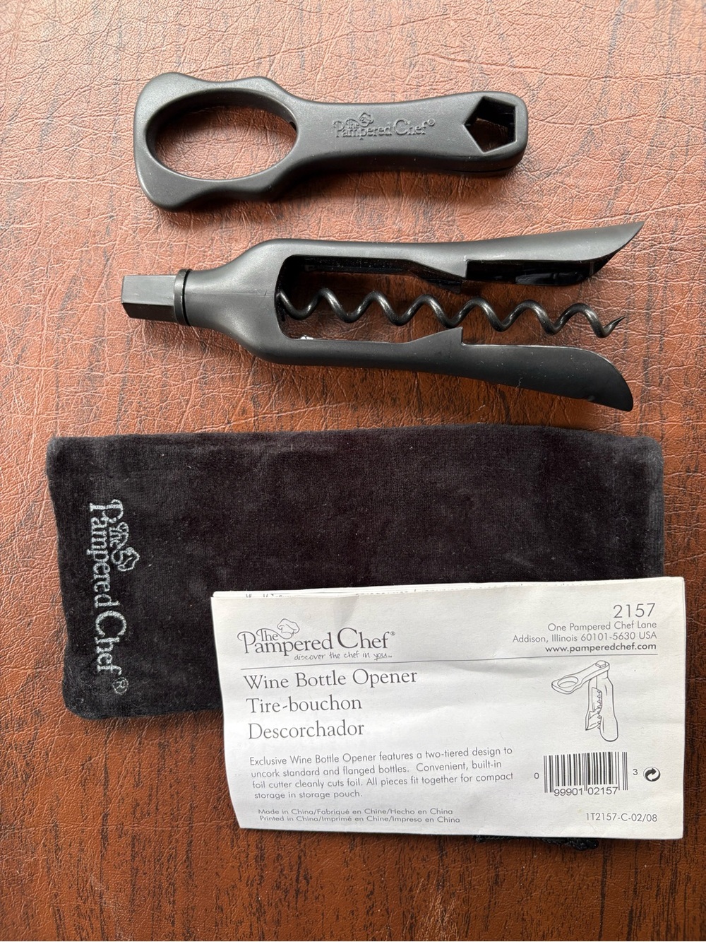 Corkscrew Wine Bottle Opener Set by The Pampered Chef